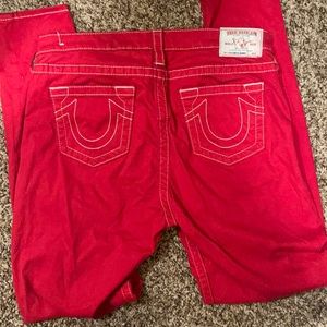 Red True Religion Jeans